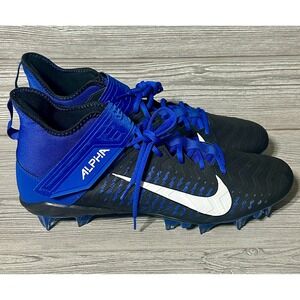 Nike Alpha Menace Pro 2‎ Mid Football Cleats Blue Black BV3945-400 Mens 16 New